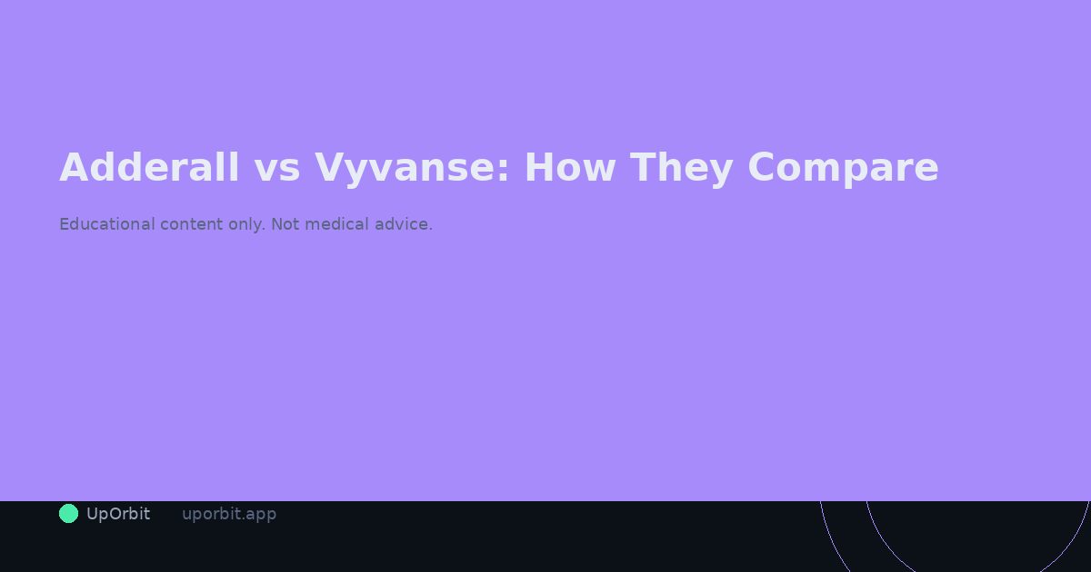 Adderall vs Vyvanse: How They Compare, Scientifically