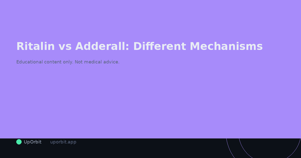 Ritalin vs Adderall: Different Drugs, Different Mechanisms, Different Experiences