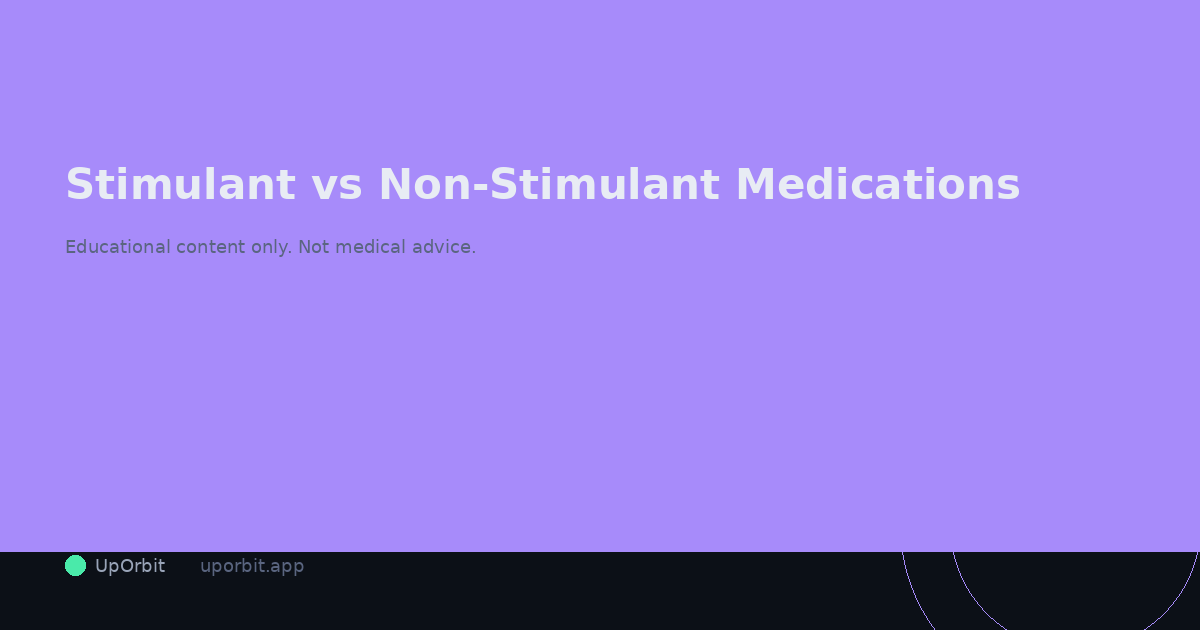 Stimulant vs Non-Stimulant ADHD Medications: How They Compare